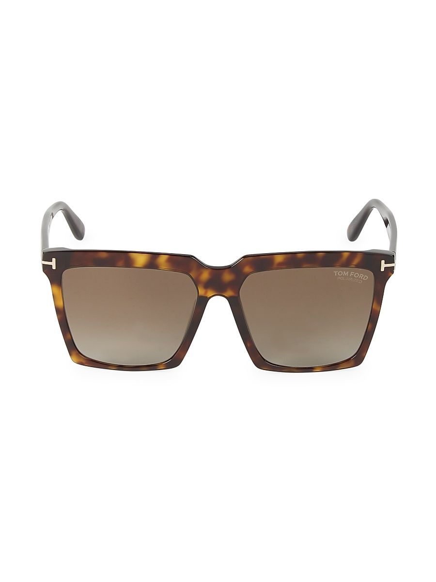 Women's Sabrina 58MM Oversized Square Sunglasses - Havana