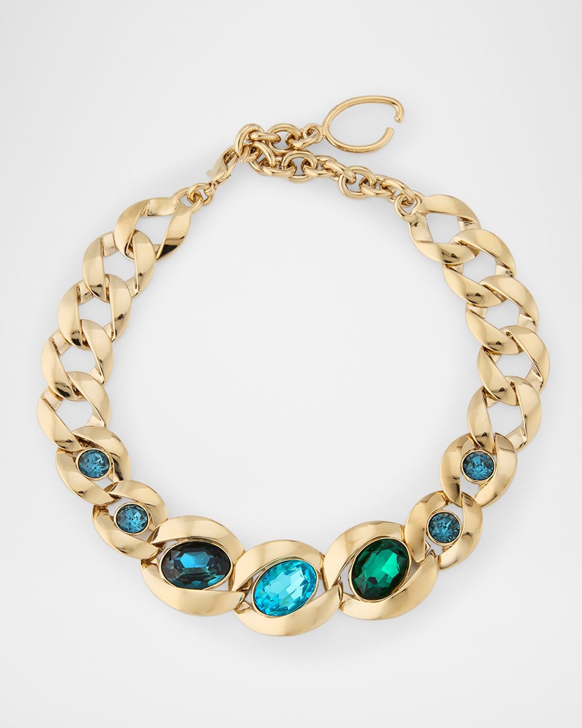 Framed Oval Crystal Necklace