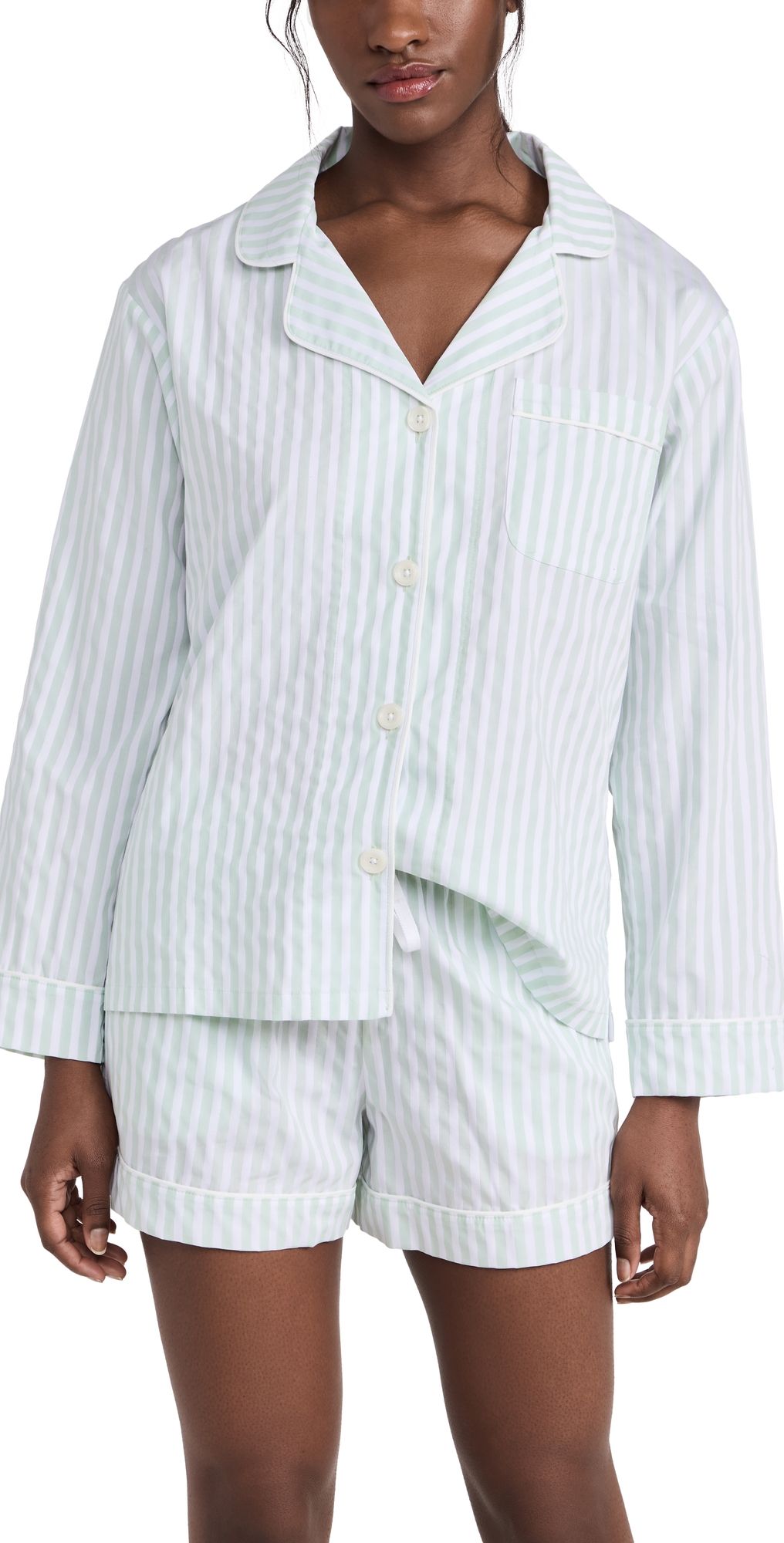 BedHead PJs 100% Cotton Long Sleeve Pajama Set Mint 3D Stripe 3X