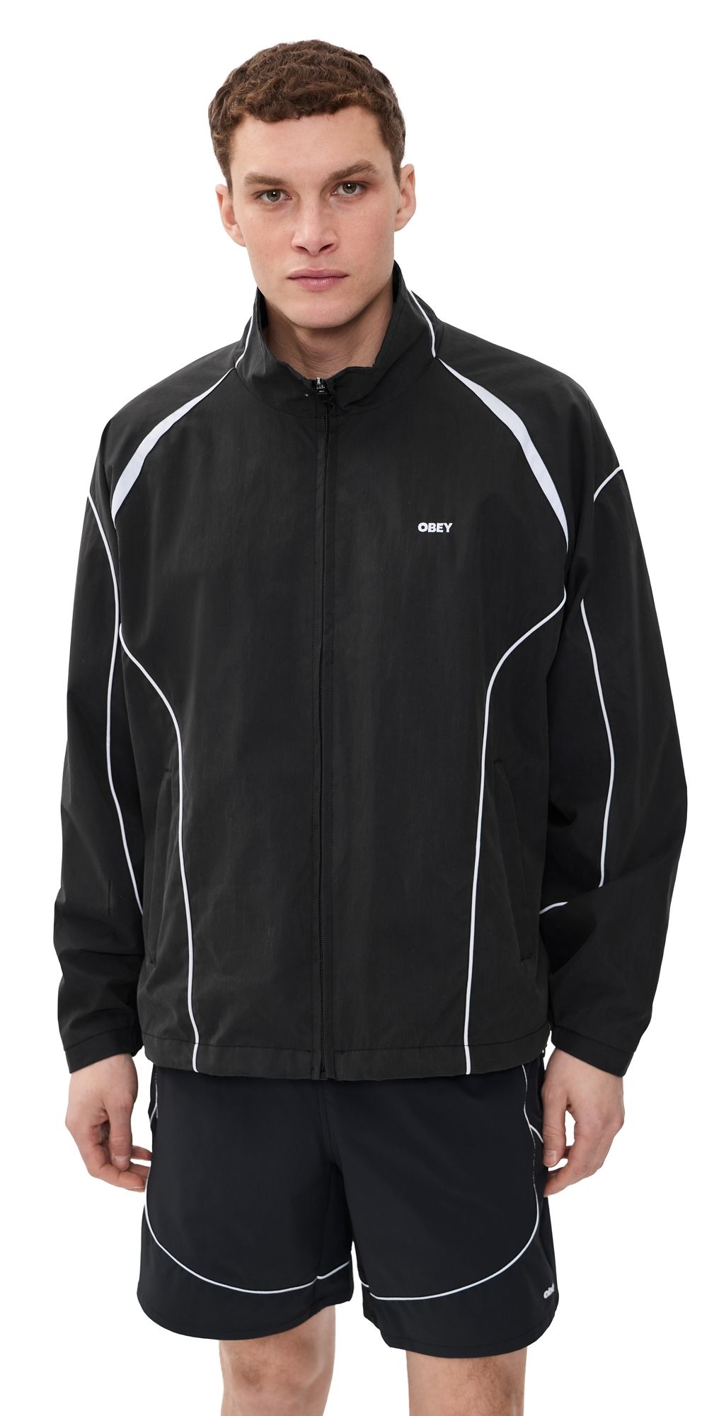 Obey Practice Windbreaker Black S