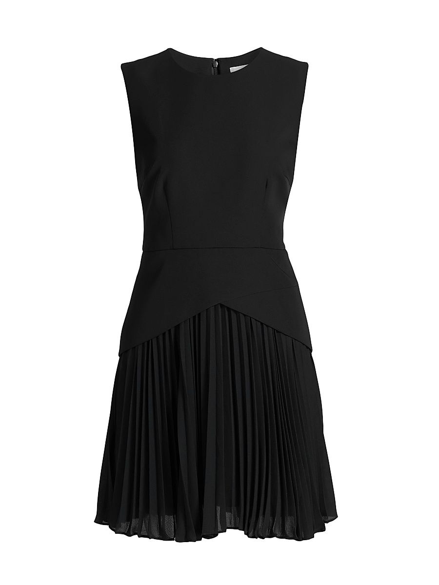Women's Haddy Pleated Minidress - Black - Size 12