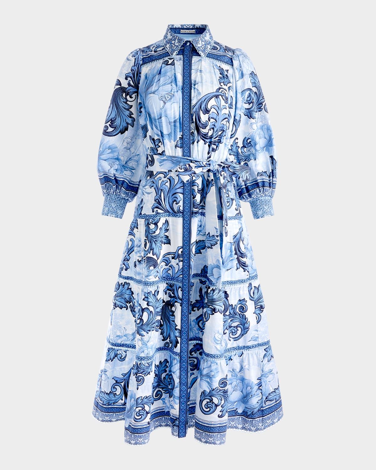 Geneva Tiered Button-Front Midi Dress