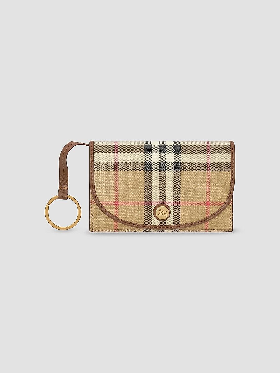Burberry Women's Flap Card Case Keyring - Archive Beige