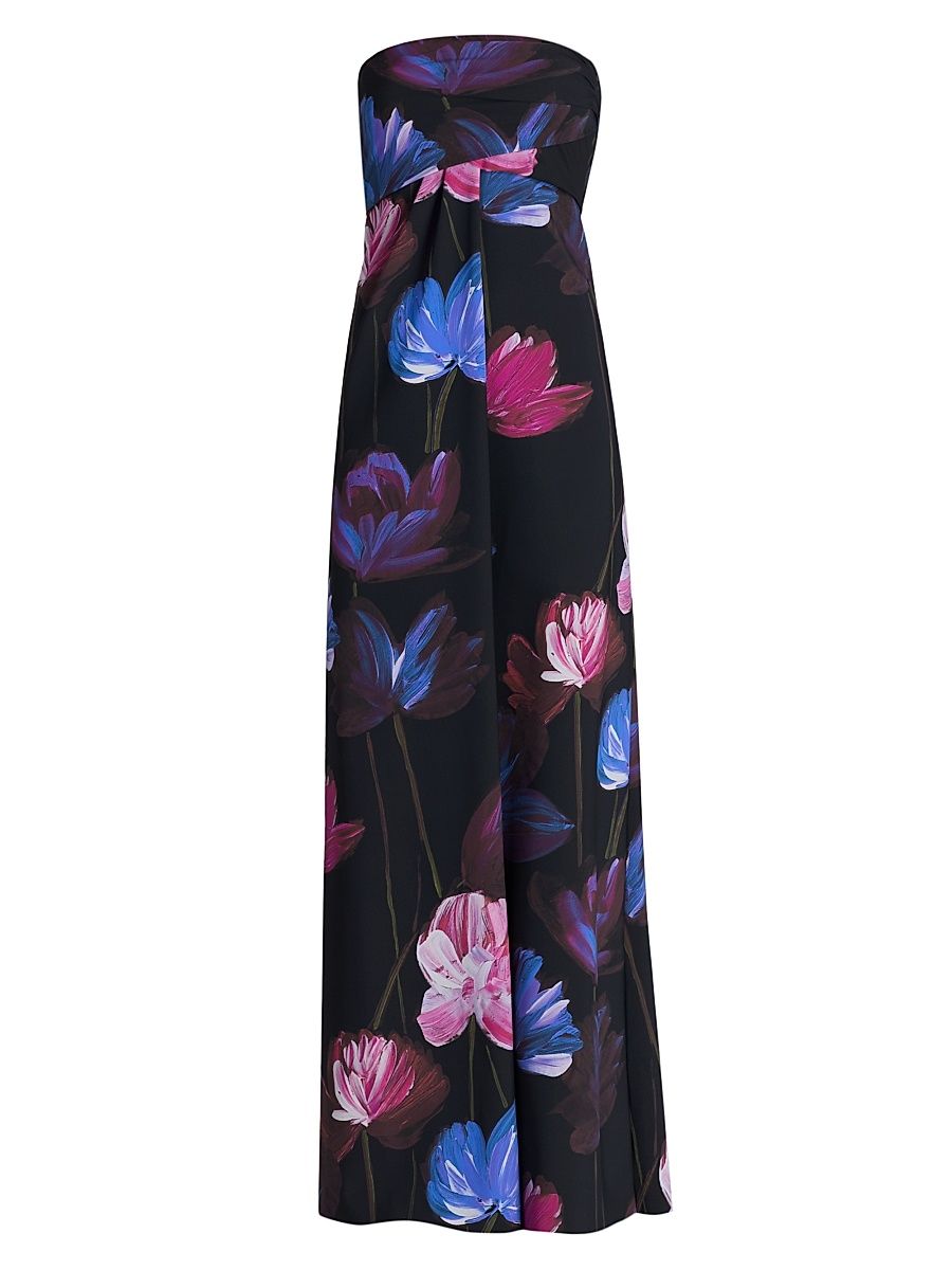 Women's Yass Floral Strapless Gown - Donna Pink - Size 10