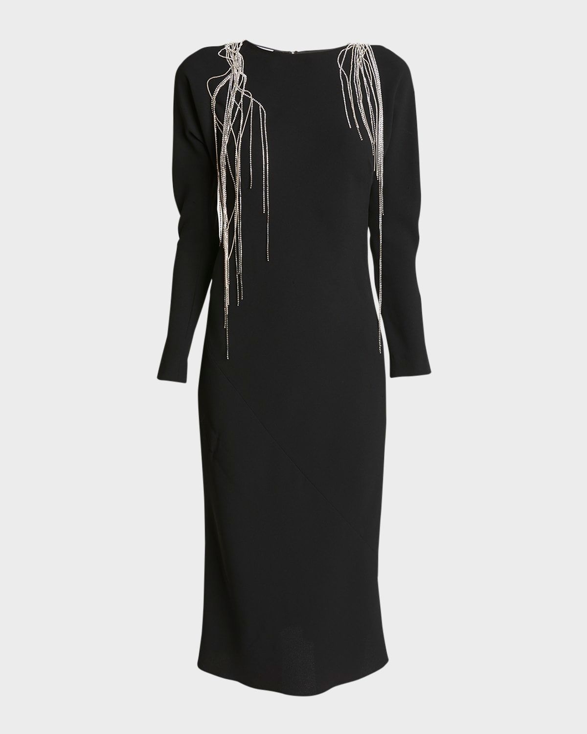 Davion Crystal Embellished Midi Dress