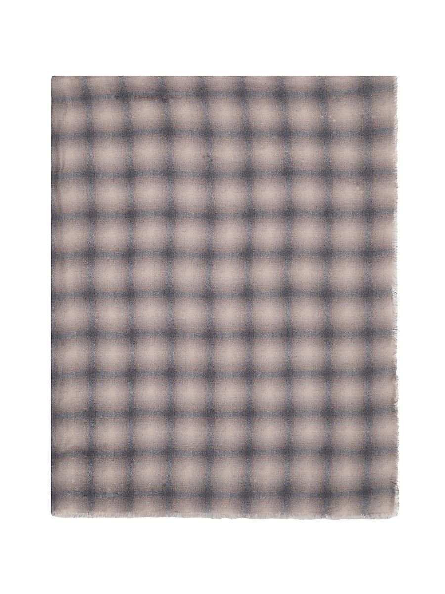 Men's Plaid Wool-Blend Scarf - Agata