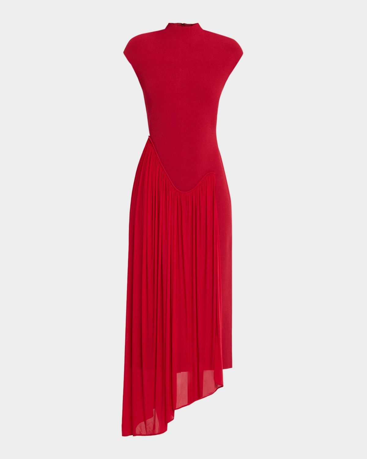Francis Draped Compact Knit Midi Dress