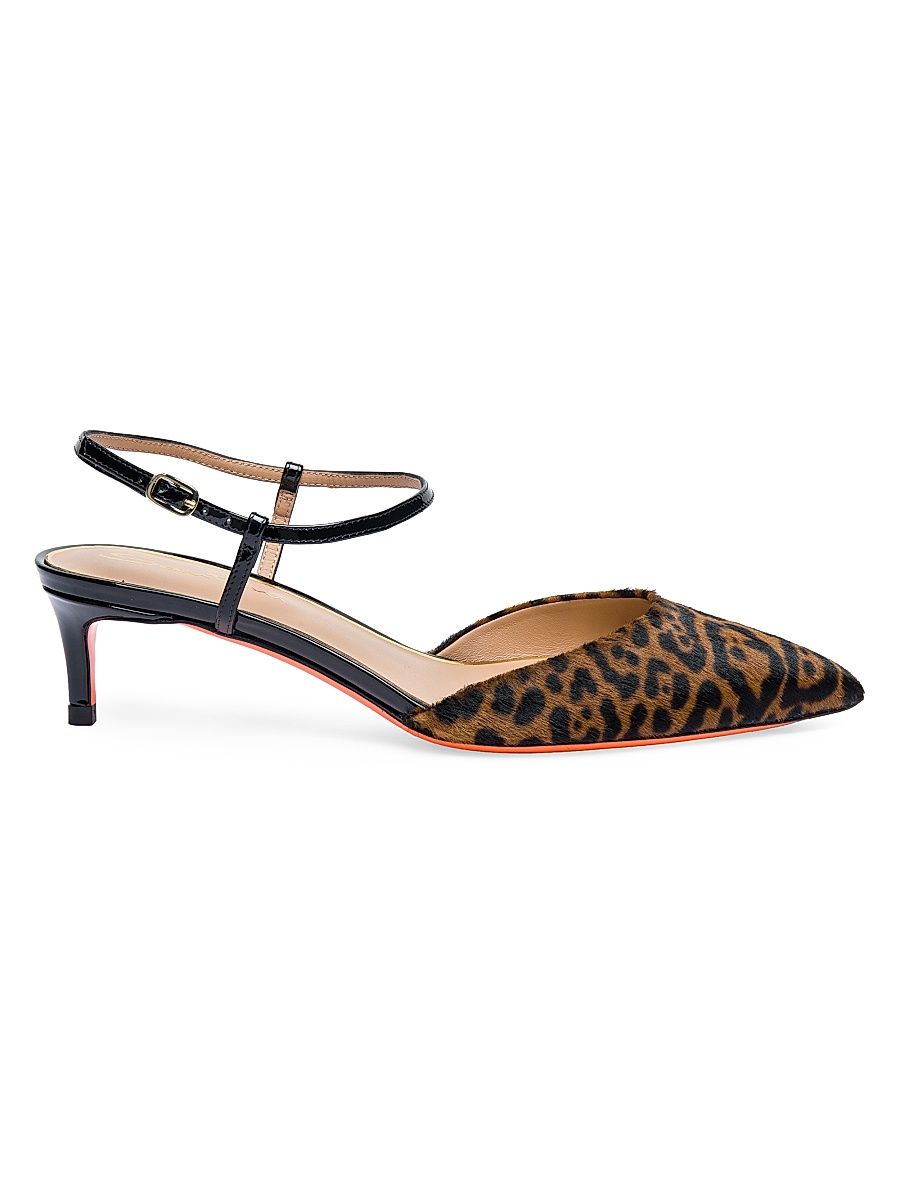 Women's 50MM Leopard-Print Calf Hair & Leather Pumps - Leopard - Size 11