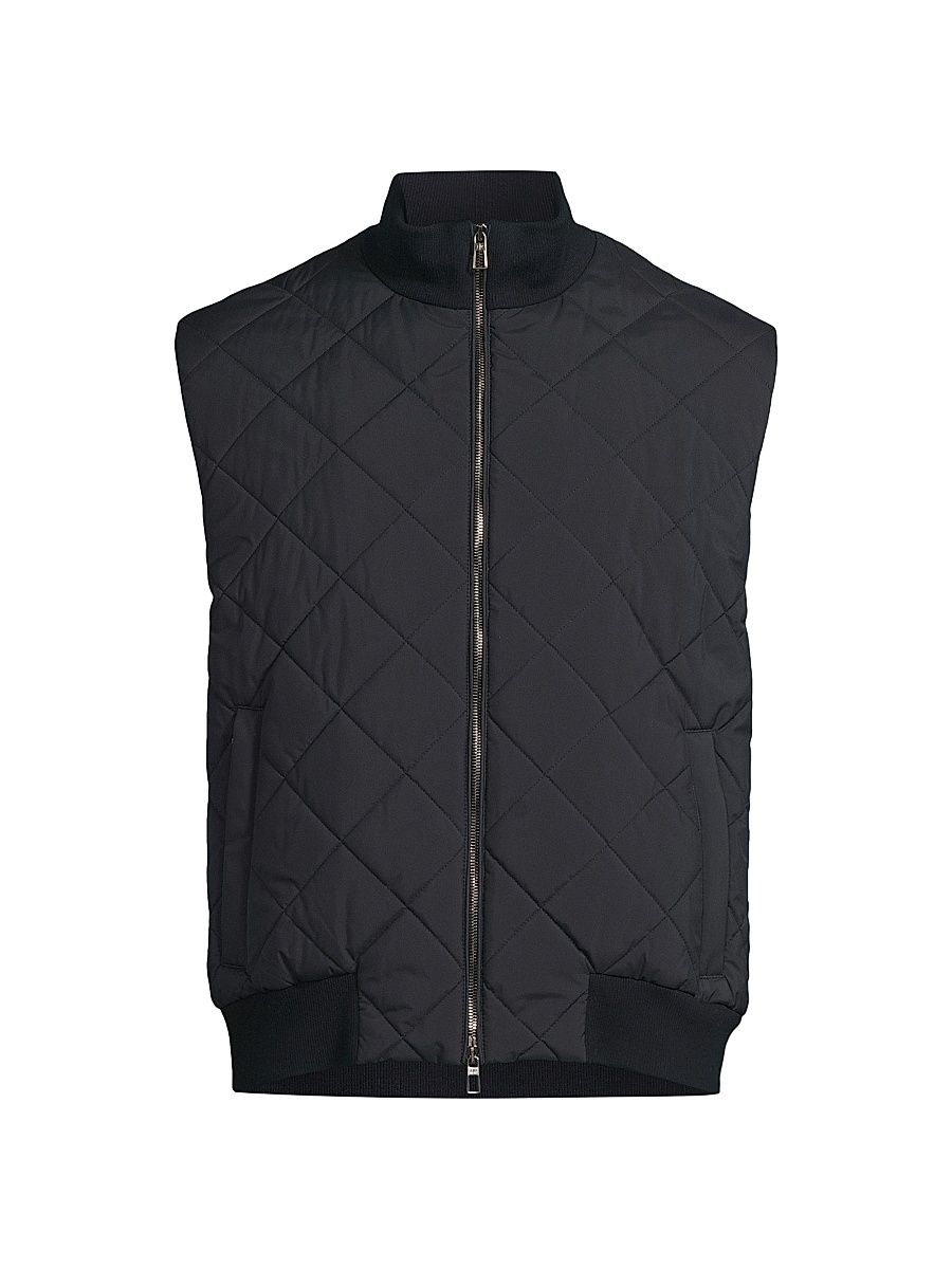 Men's Ampay Storm Puffer Vest - Navy Ocean Wave - Size XXL