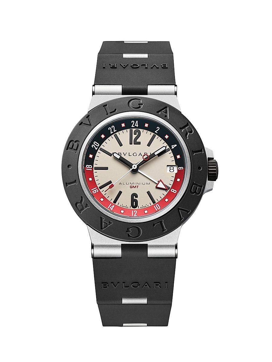 Men's BVLGARI BVLGARI Aluminum, Titanium & Rubber Bracelet Watch/40MM - Black