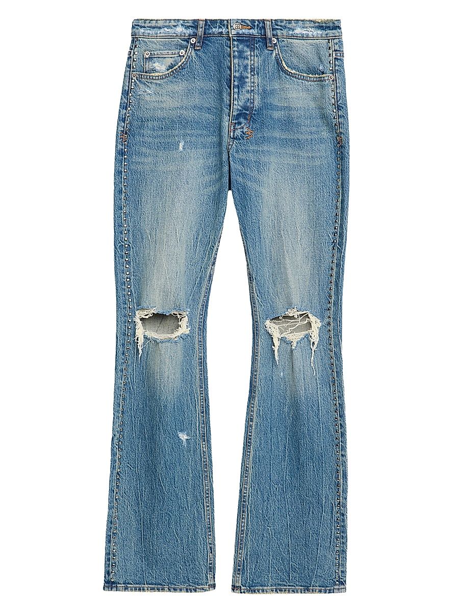 Men's Bronko Studded Bootcut Jeans - Blue - Size 33