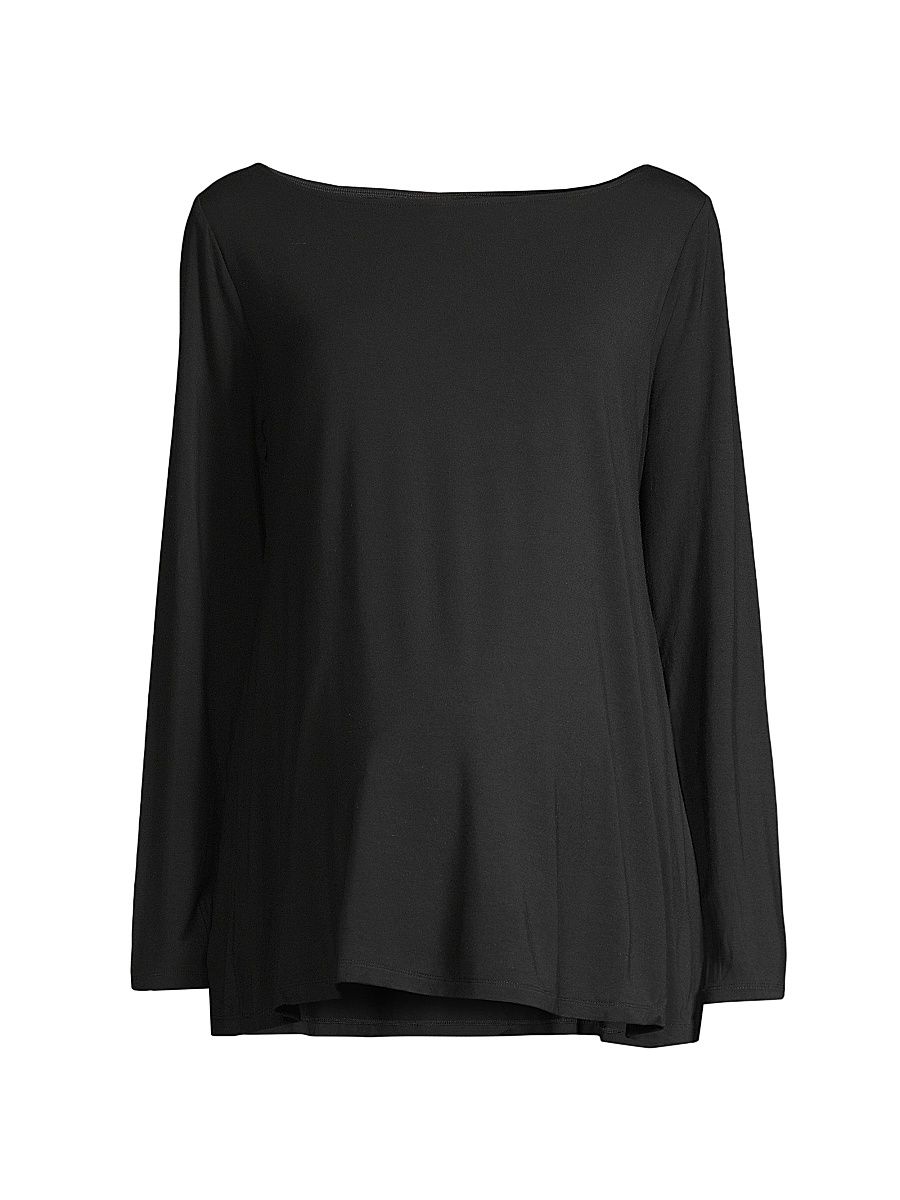 Women's Nicolette Boatneck Top - Black - Size Medium