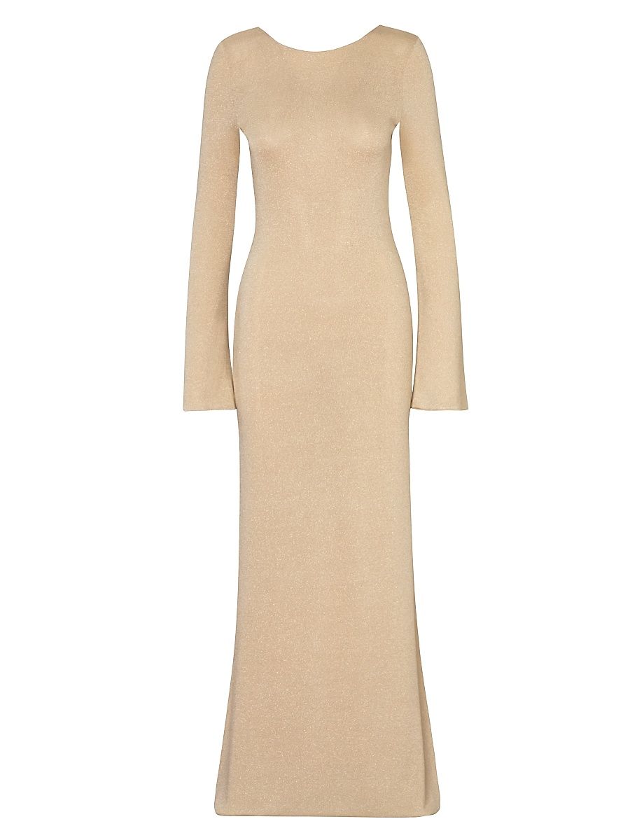 Women's Islote Musa Shimmer Maxi Dress - Almendras - Size Large