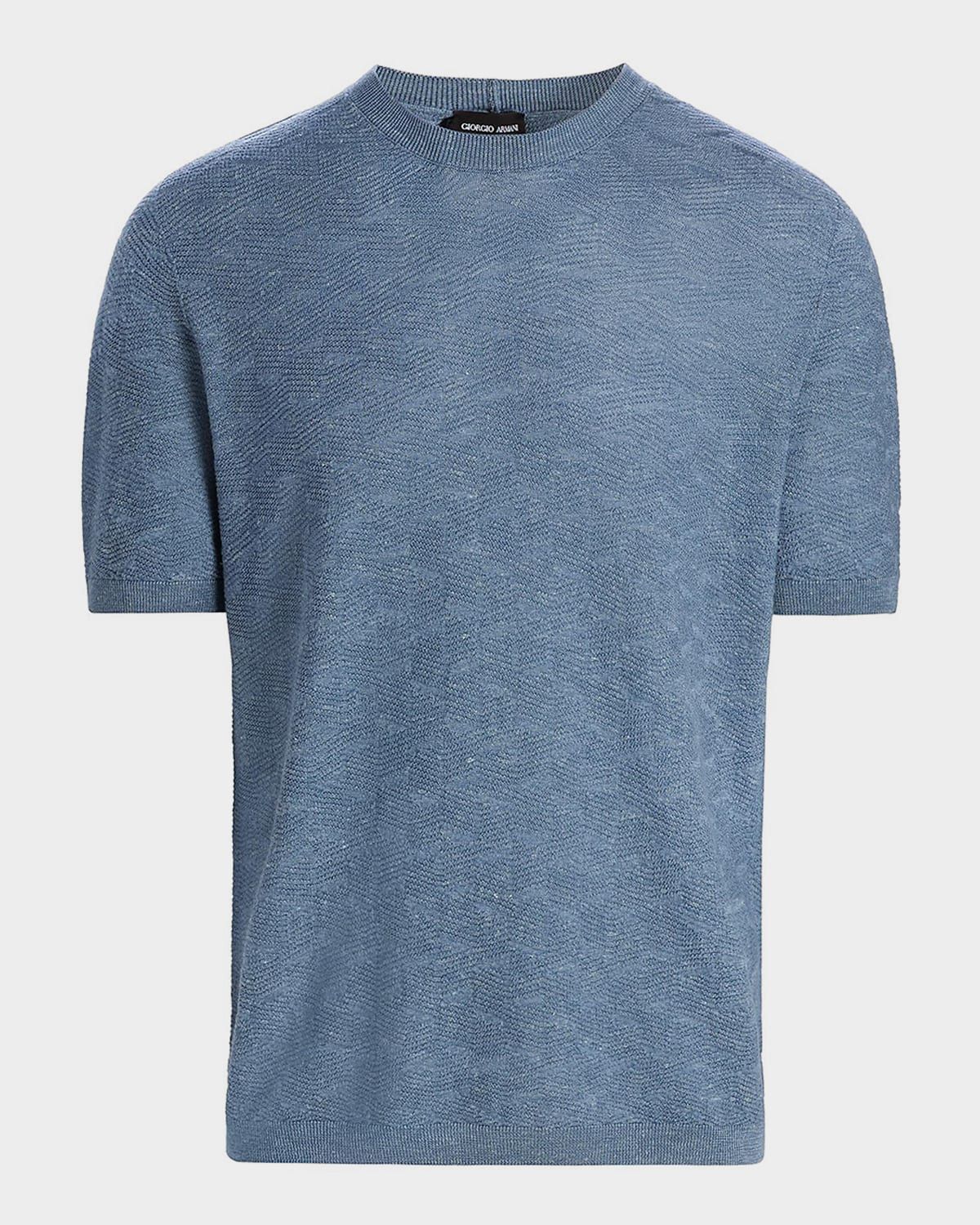 Men & apos;s Cashmere, Hemp and Silk Short-Sleeve Sweater