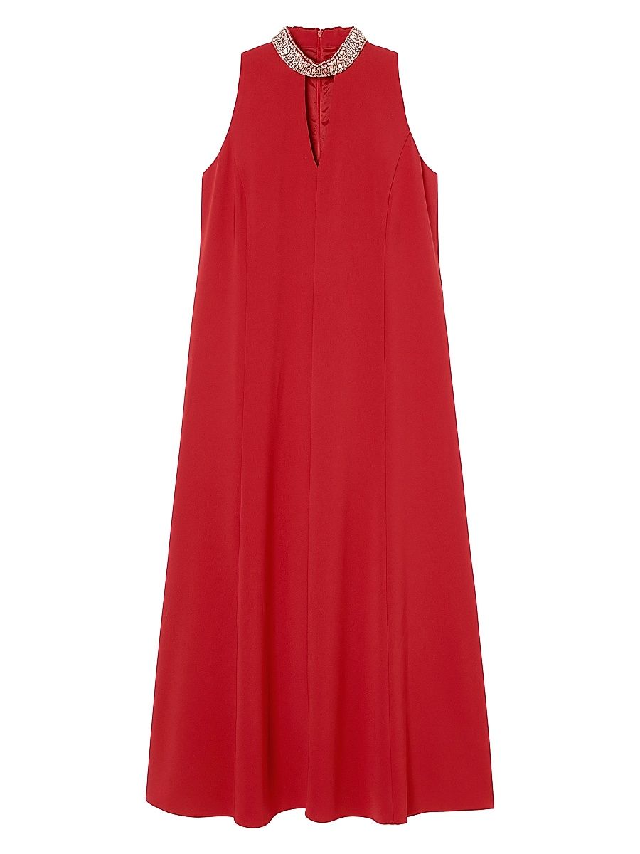 Women's Cady Dress with Embroidery - Red - Size 20