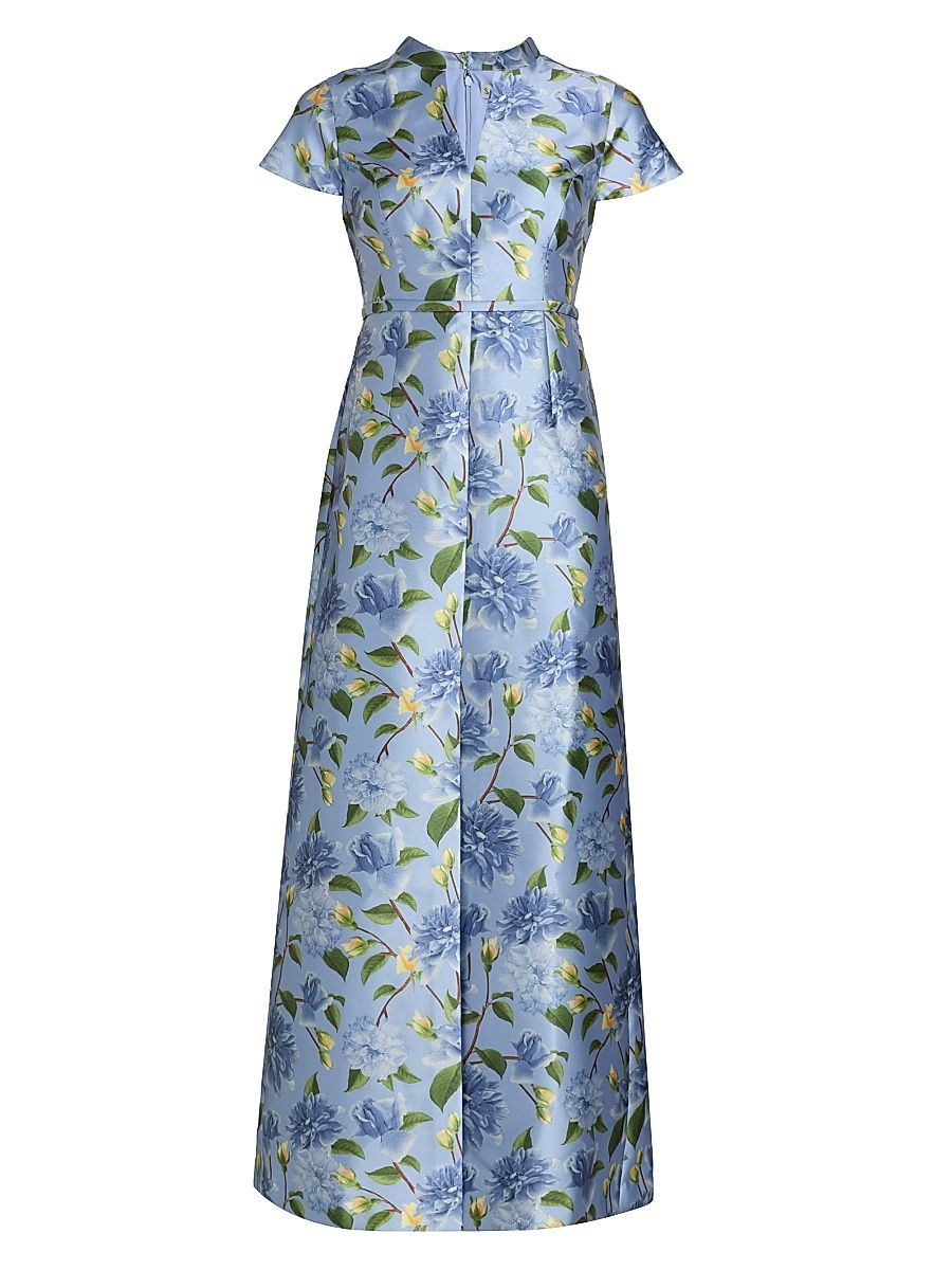 Women's Charlotte Mikado Belted Gown - Twilight Peony - Size 14