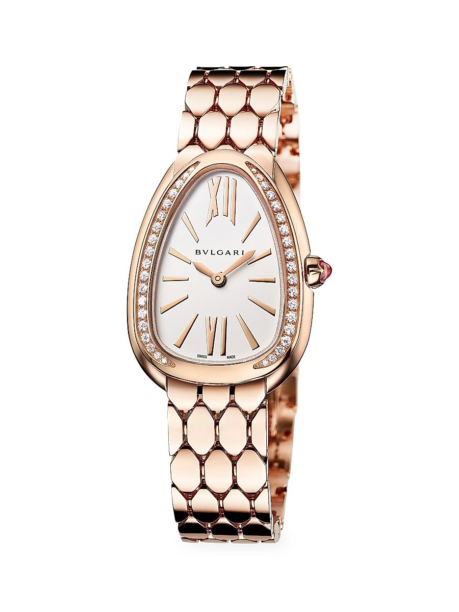 Women's Serpenti Seduttori 18K Rose Gold & Diamond Bracelet Watch - Rose Gold