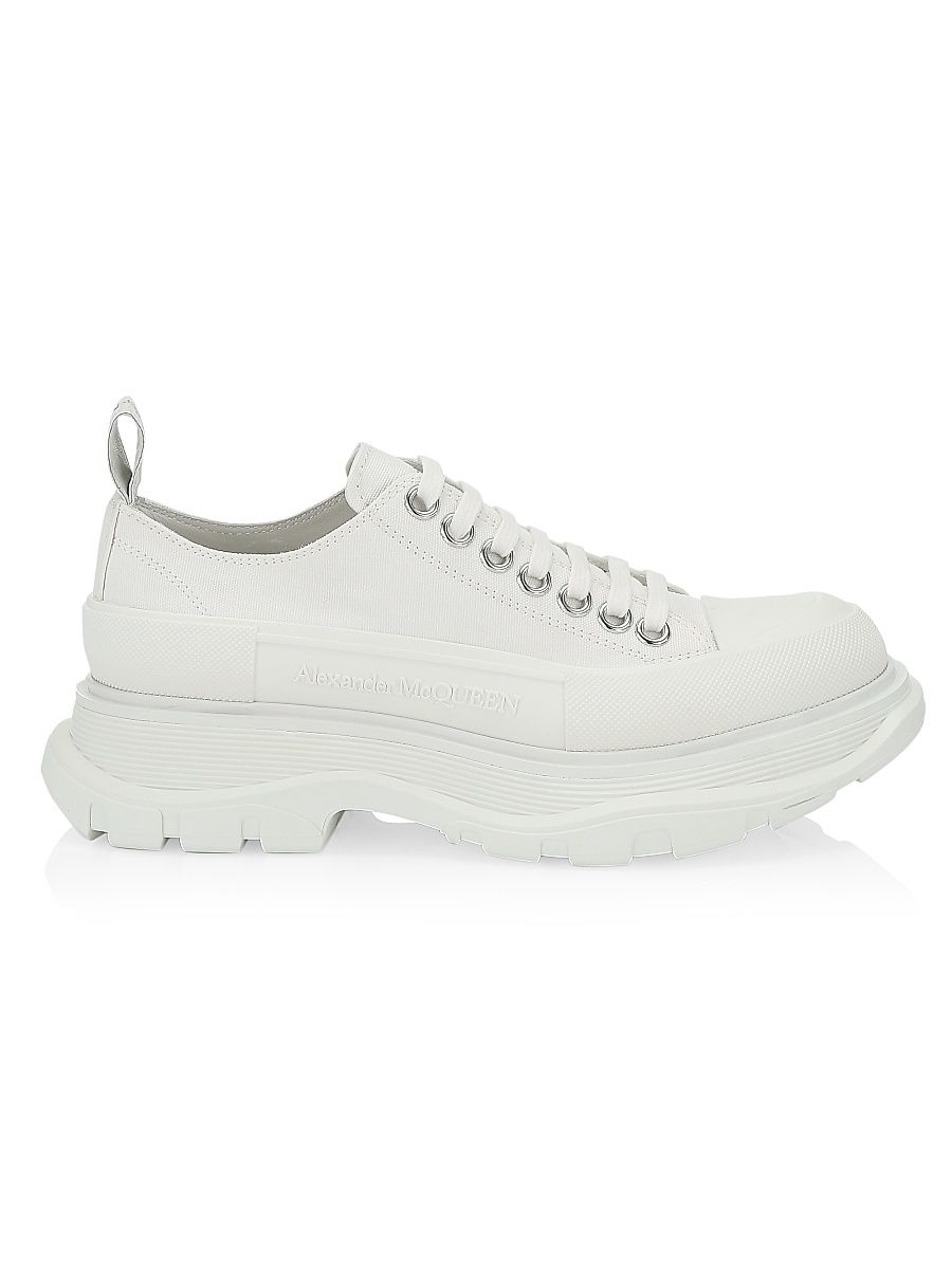 Women's Tread Slick Canvas Lace-Up Sneakers - White - Size 10