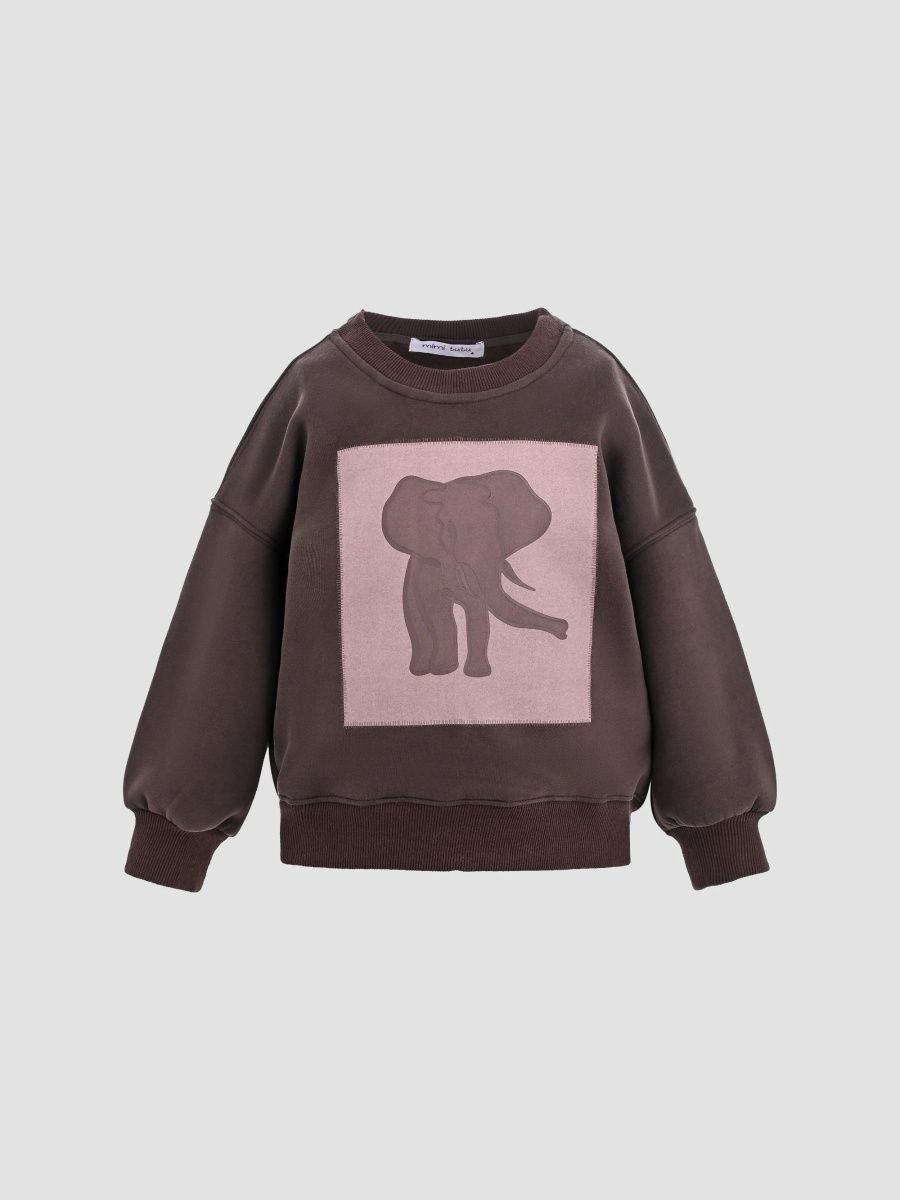 Mimi Tutu Girl's Little Girl's & Girl's Elephant Sweatshirt - Brown - Size 12