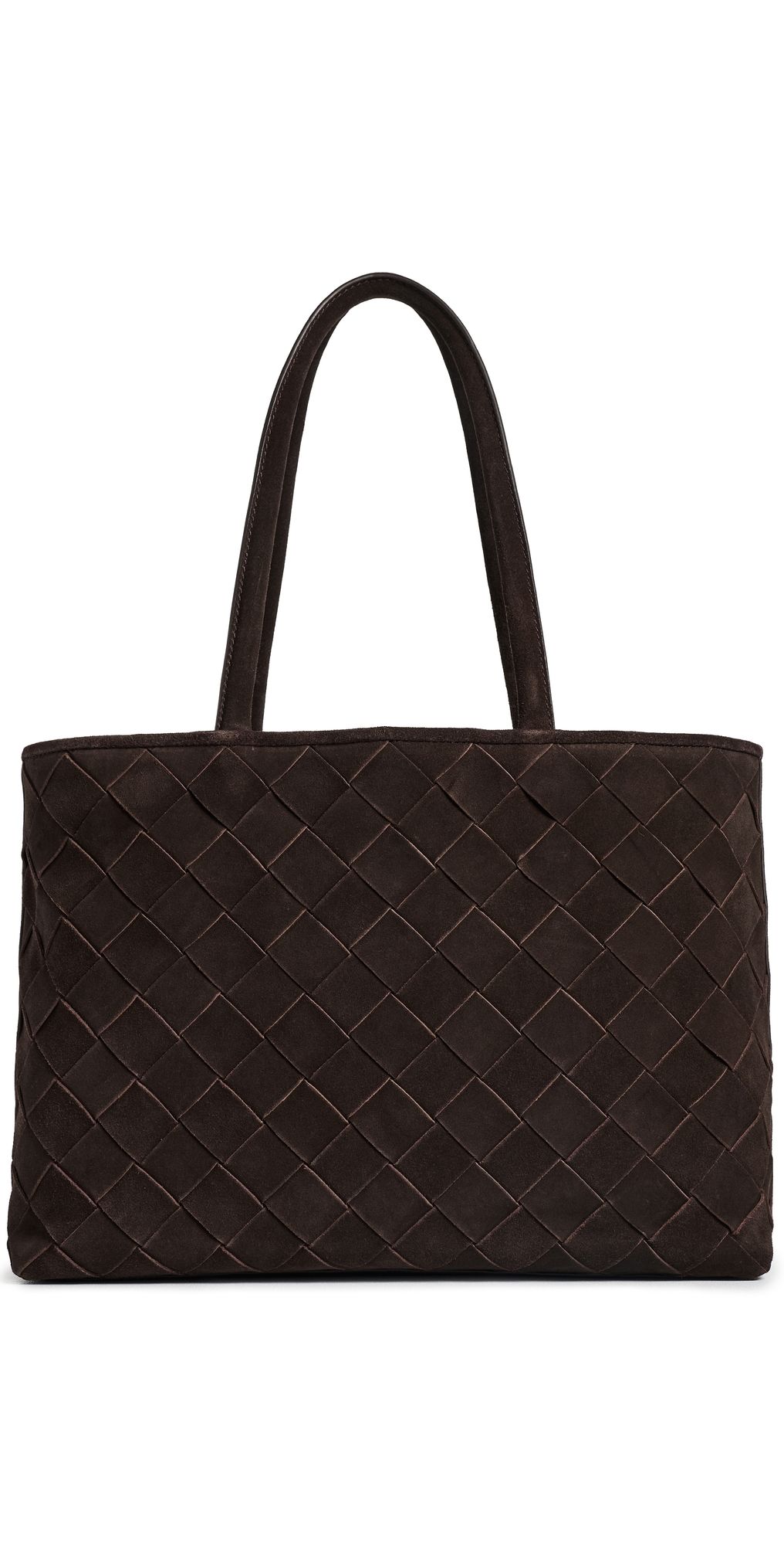 Madewell Suede Handwoven Tote Dark Carob One Size