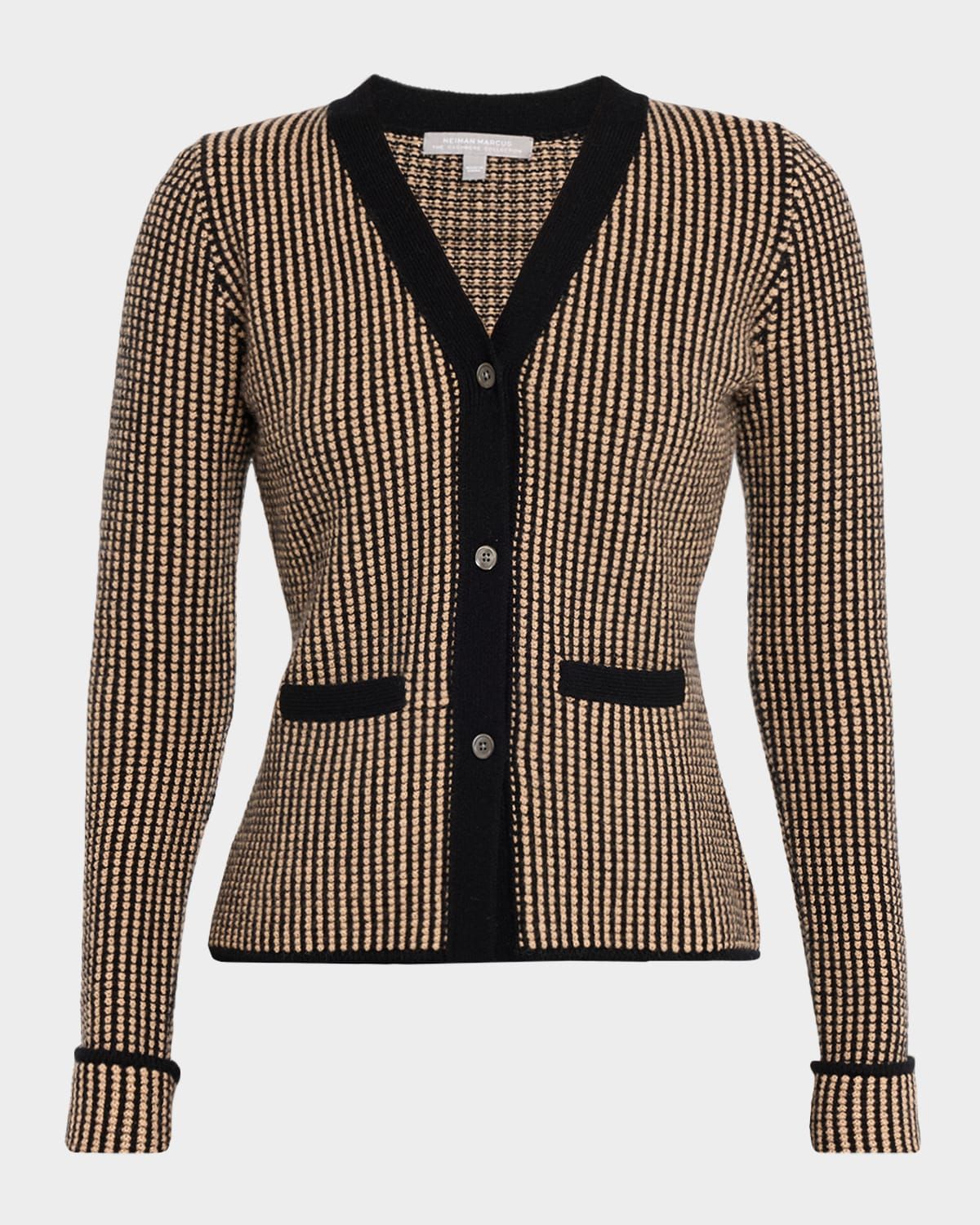 Cashmere Contrast Pique Knit Jacket