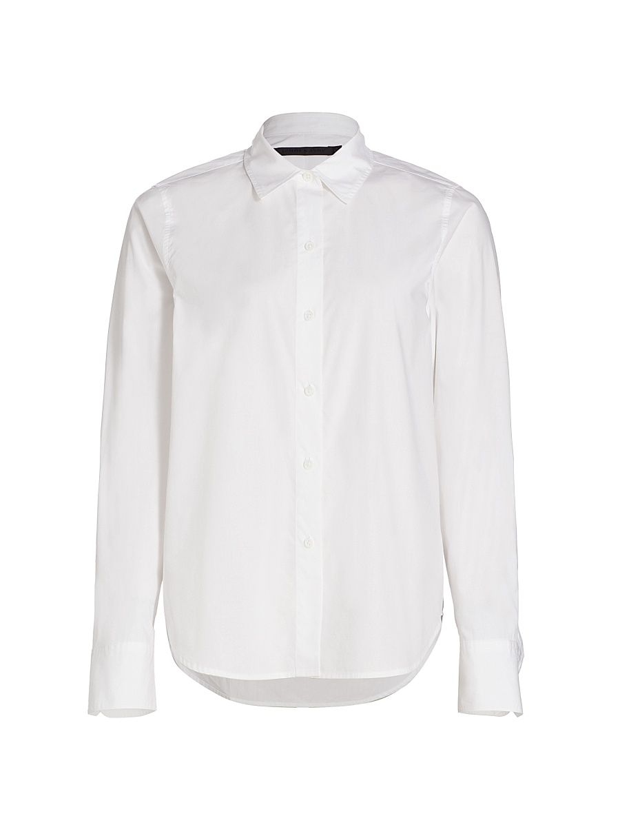 Women's Classic Cotton Shirt - White - Size XL