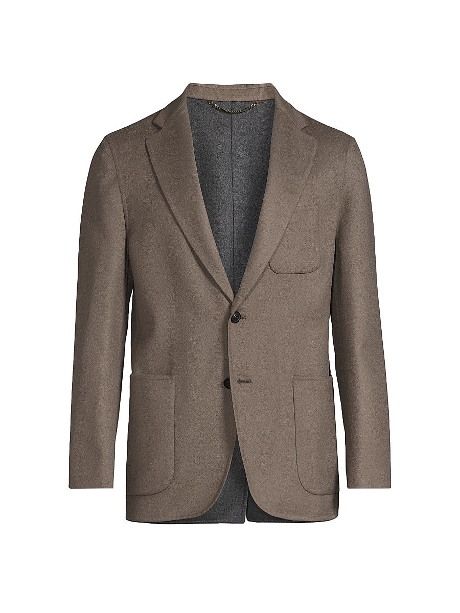 Men's Double Blazer Jacket - Brown - Size 38