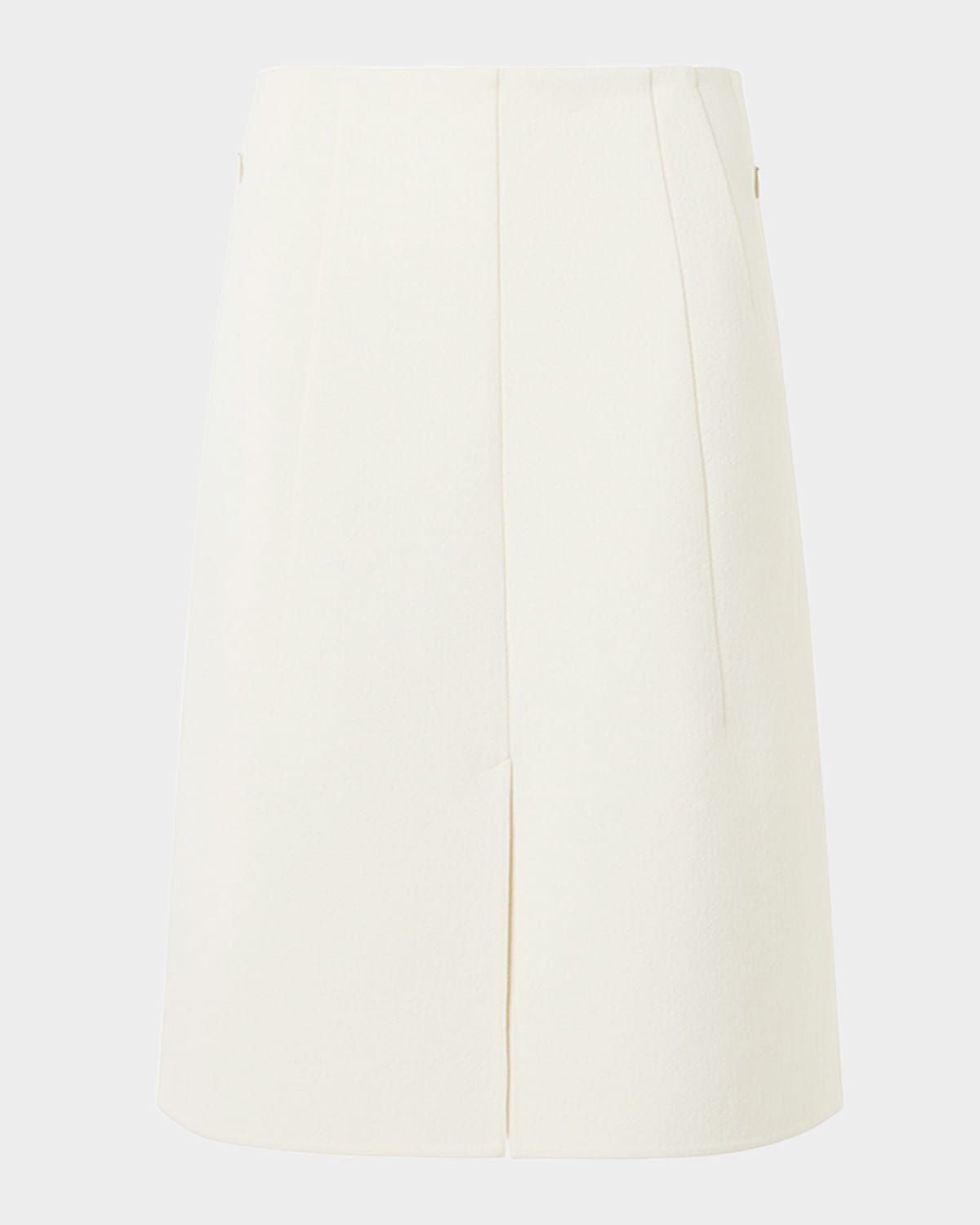 Double-Face Cotton Knee-Length Skirt