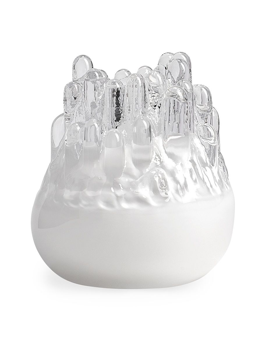 Polar Glass Votive Holder - White - Size Large