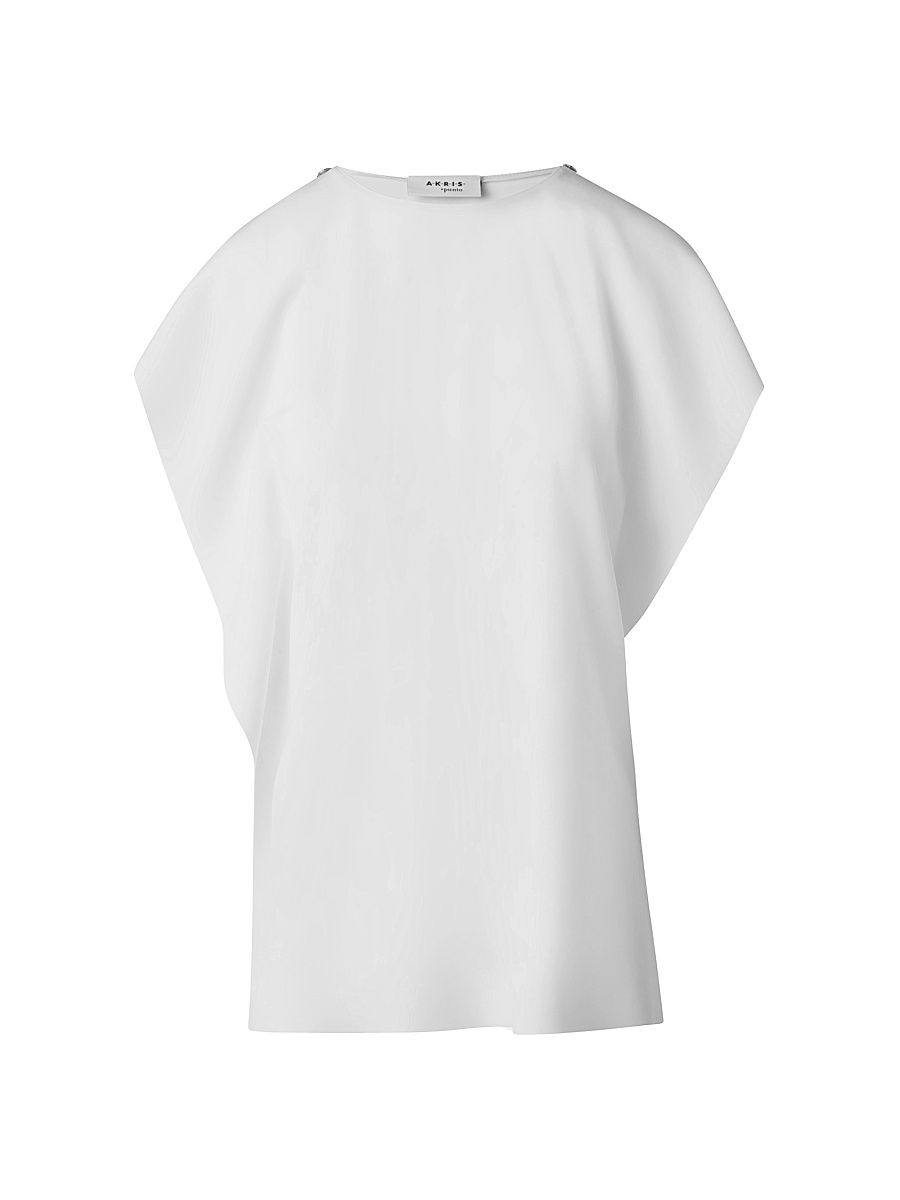 Women's Sleeveless Ruffled Tank Blouse - Cream - Size 10