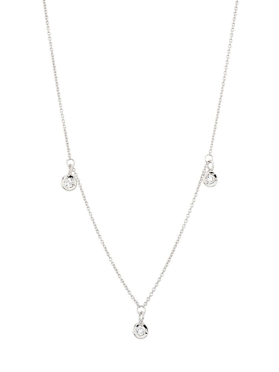 Women's Tiny Treasures 18K Gold & 0.13 TCW Diamond Necklace - White Gold