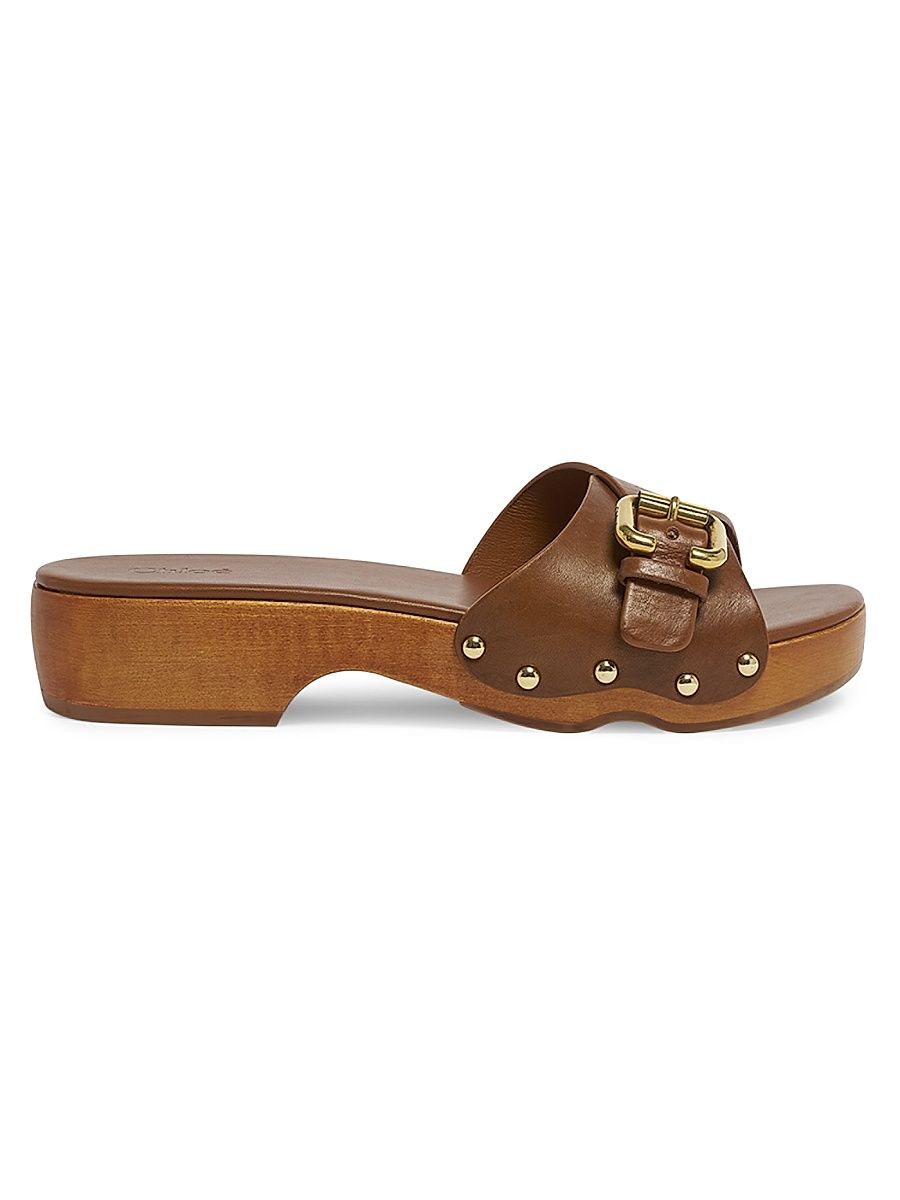 Women's Jeannette 40MM Leather Sandals - Brown - Size 11