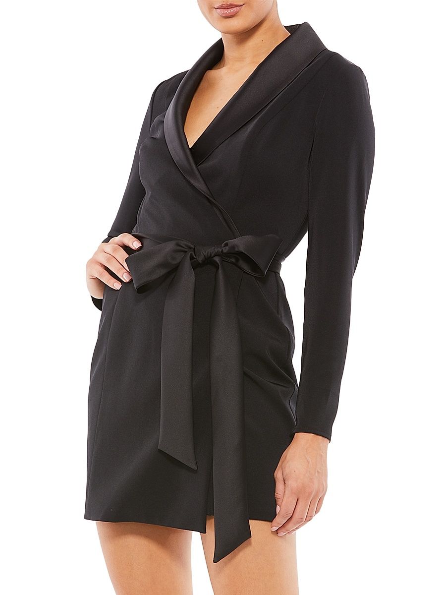 Women's Ieena Tuxedo Mini Dress - Black - Size 0