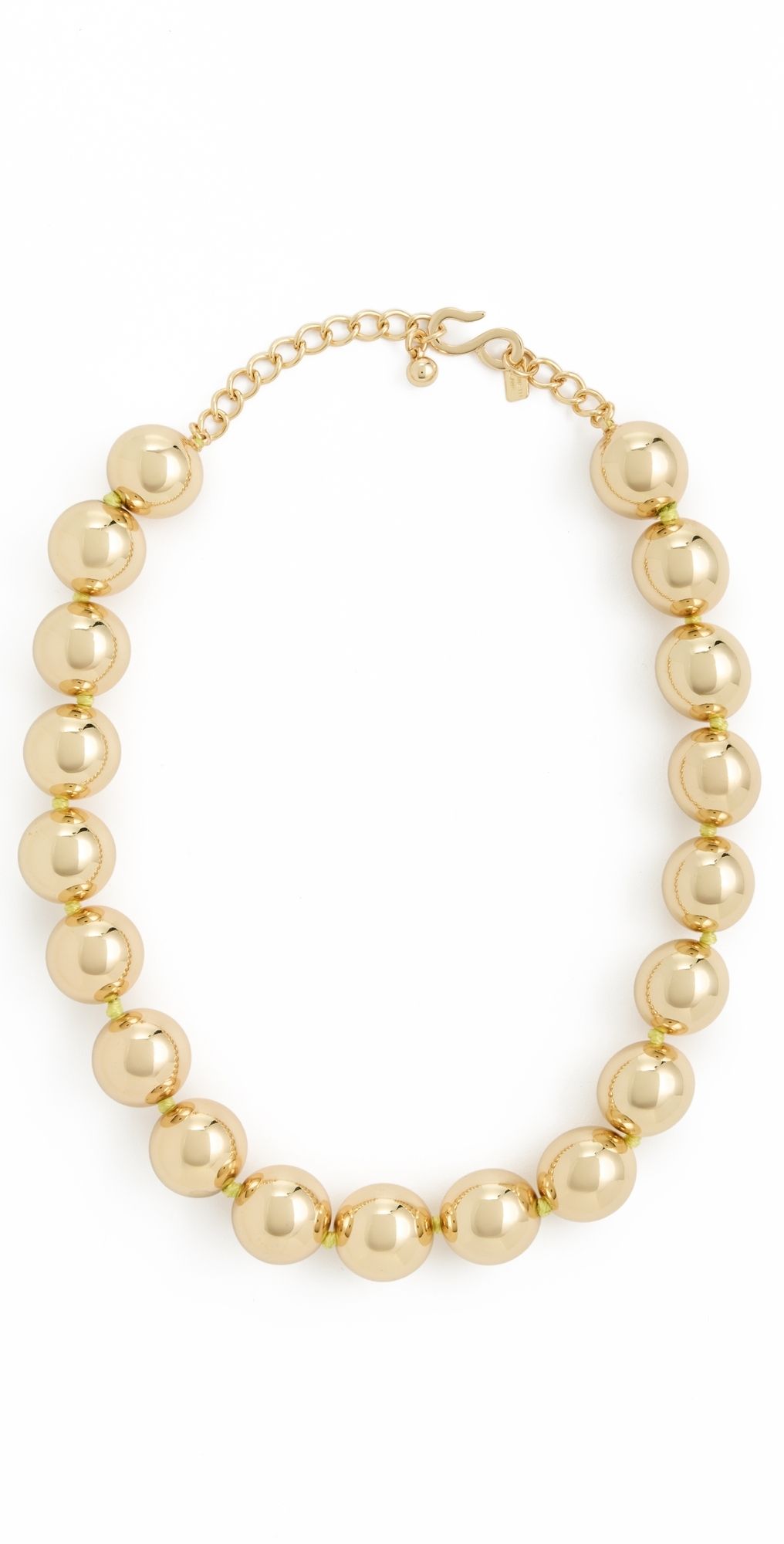 Kenneth Jay Lane Polished Gold Bead Necklace Polished Gold One Size