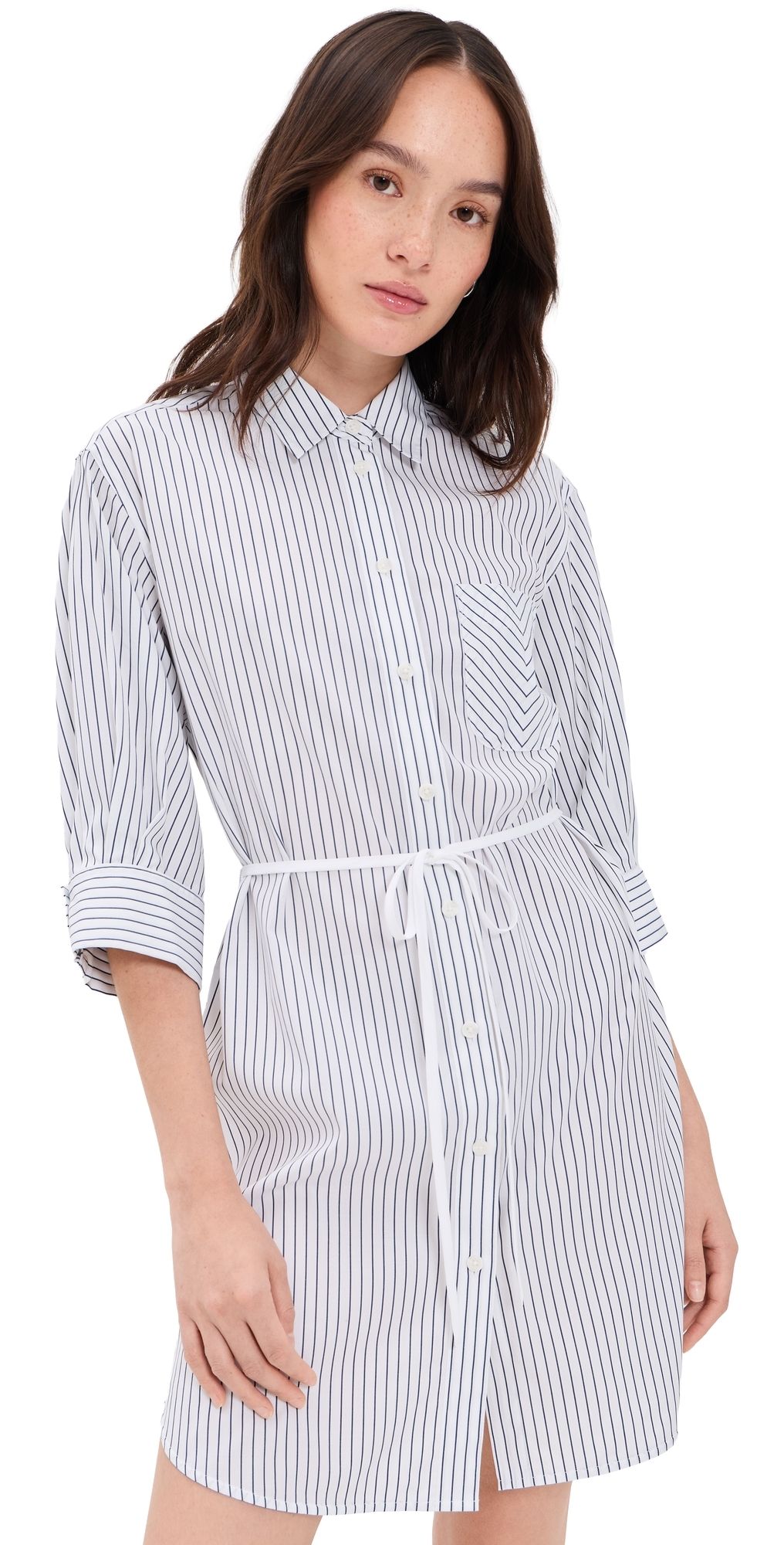 rag & bone Lucia Stripe Mini Dress Navy Stripe S