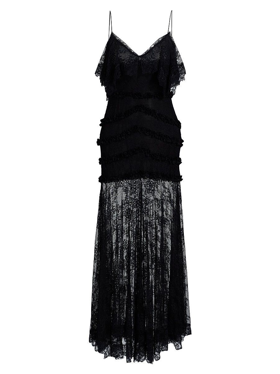 Women's Sandy Lace Maxi Dress - Black - Size 10