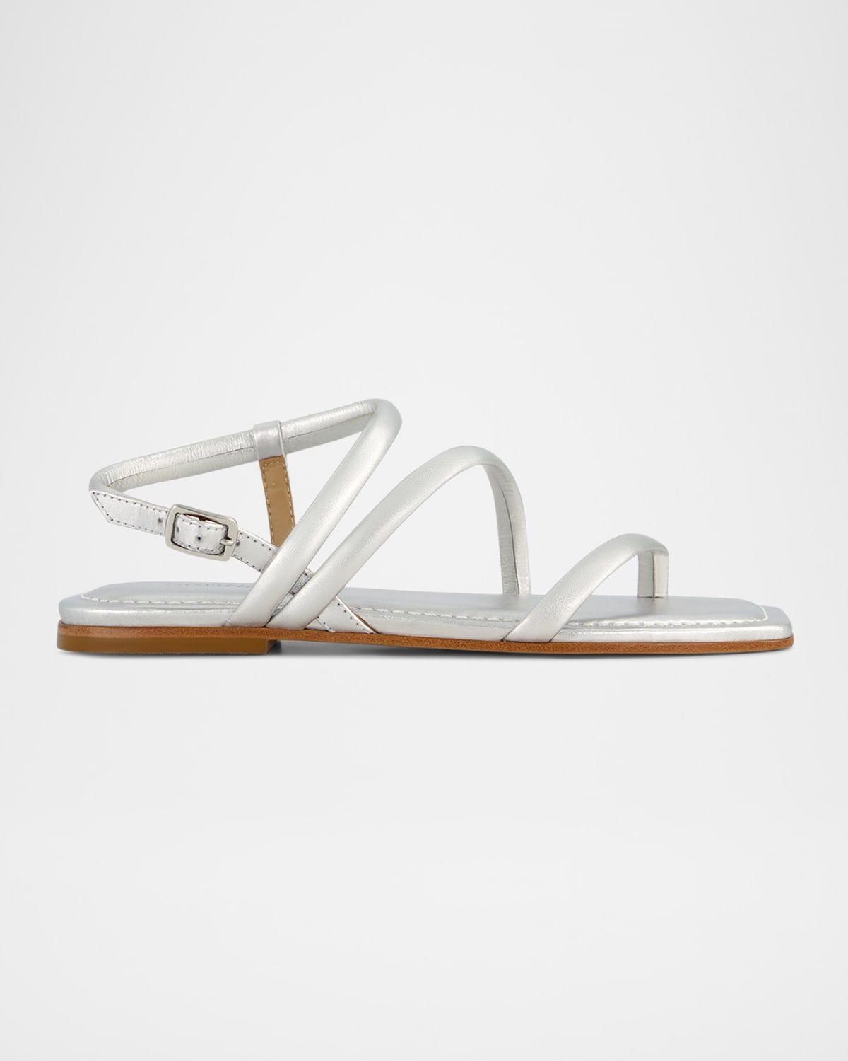 Odessa Metallic Thong Slingback Sandals