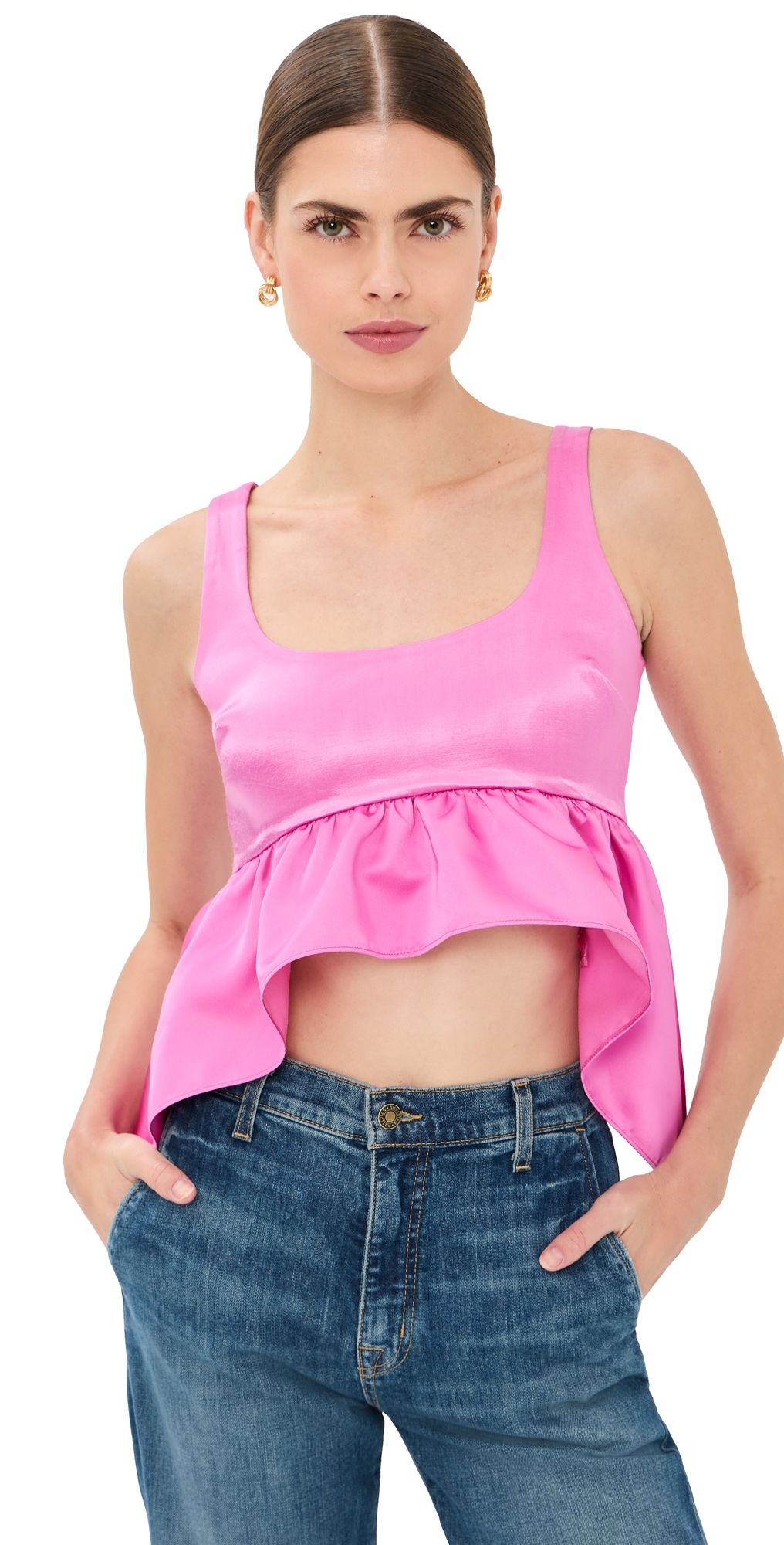 Azeeza Esme Satin Top Fuchsia XS
