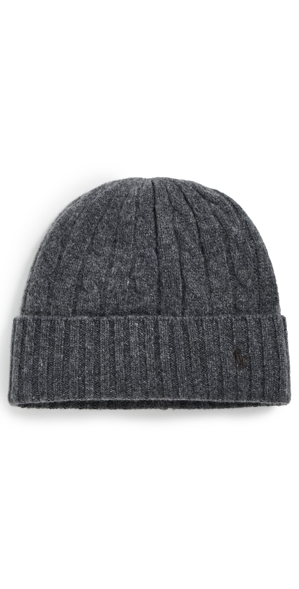 Polo Ralph Lauren Cashmere Cable Beanie Barclay Grey Heather One Size