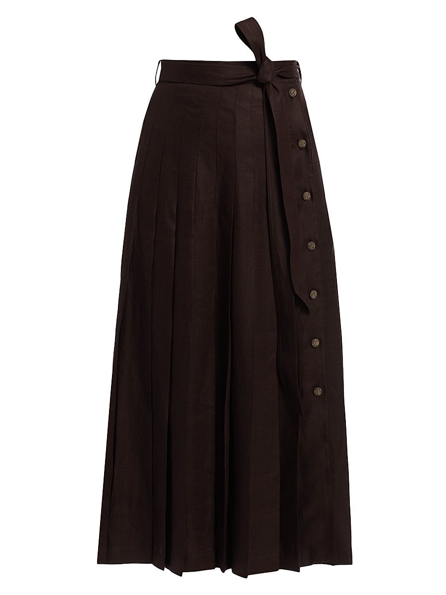 Women's Yasmina Tied Midi-Skirt - Carobbean - Size 12