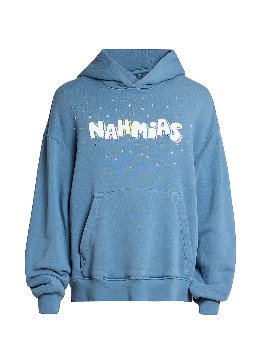 Men's Daydreaming Flower Trip Hoodie - Steel Blue - Size XXL