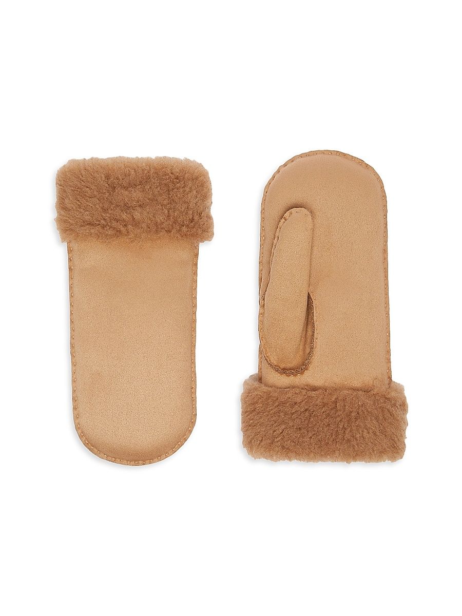 Women's Soft Textured Mittens - Camel - Size Medium
