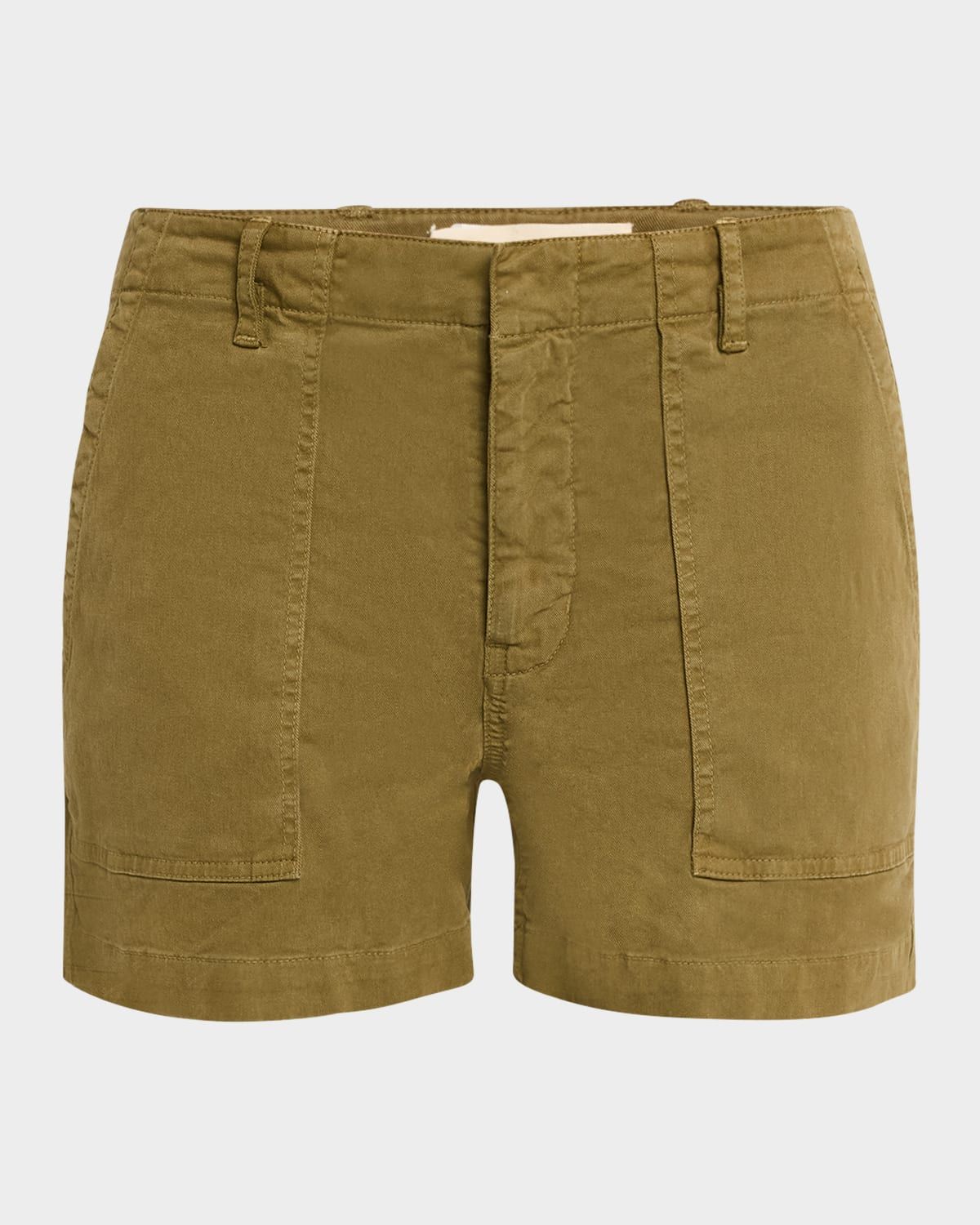 Utility Cotton Gabardine Shorts