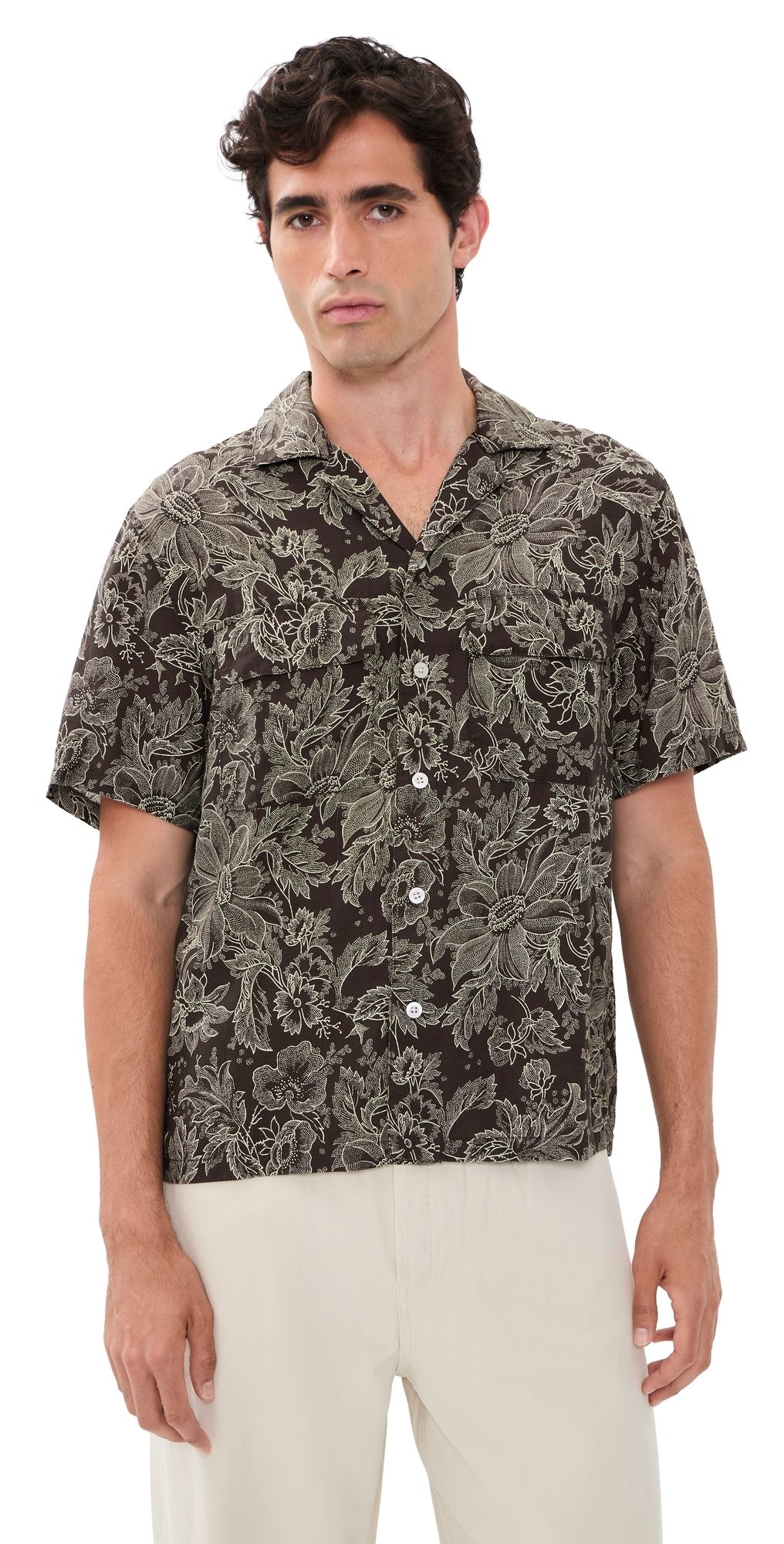 Madewell Button Down Shirt Chocolate Floral M