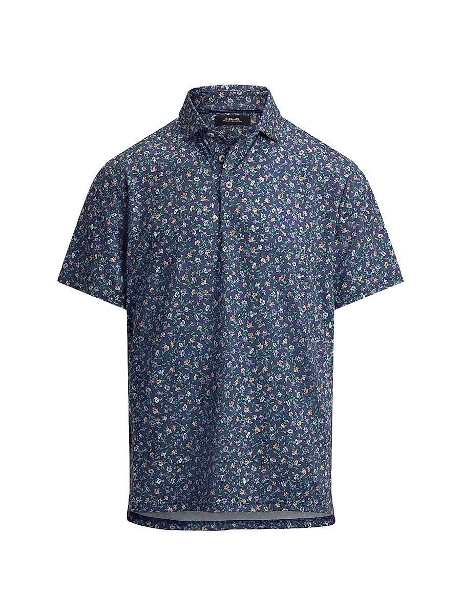 Men's Lightweight Airflow Knit Polo Shirt - Old Royal Hollyhock - Size XXL