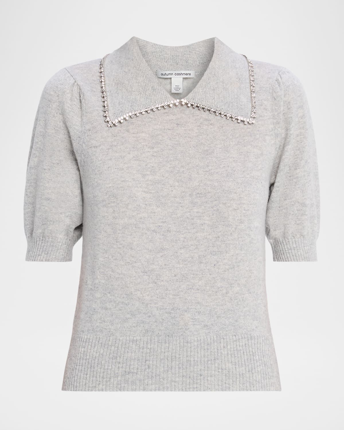 Crystal-Trim Cashmere Sweater