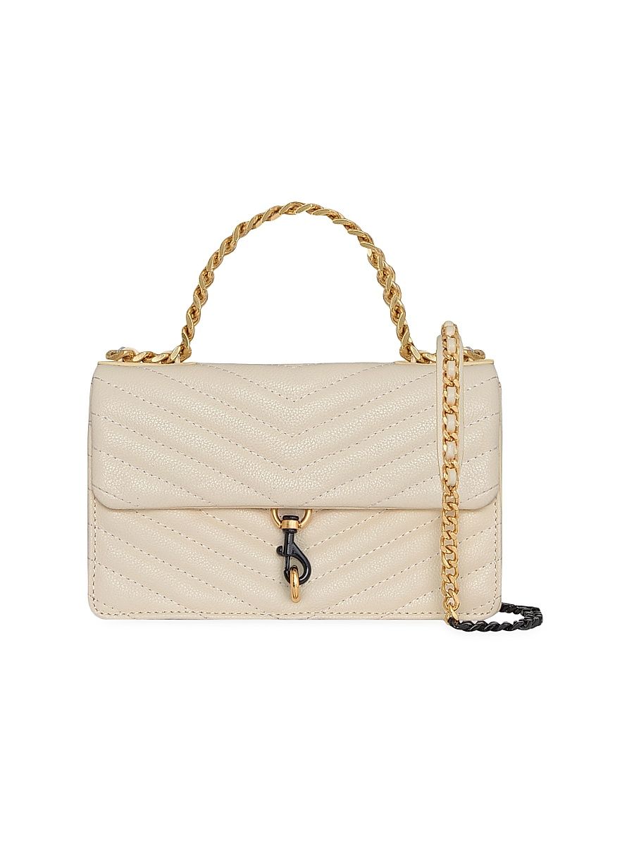 Women's Edie Mini Leather Crossbody Bag - Chantilly