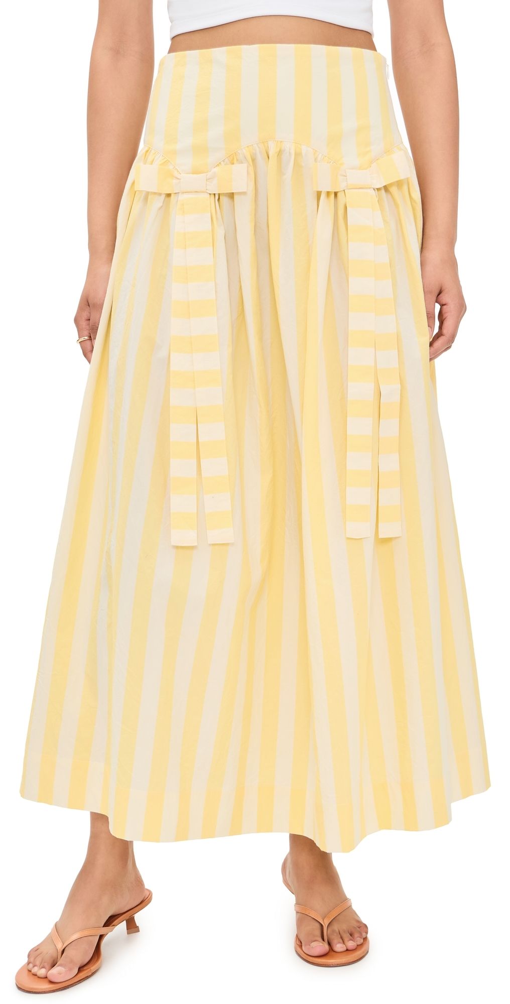 The Tiny Big Sister Striped Skirt Mellow Yellow 34