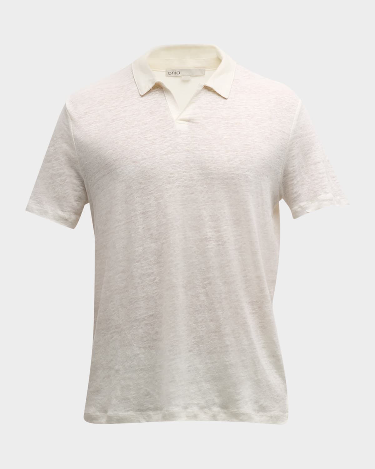 Men & apos;s Shaun Linen Johnny Collar Polo Shirt
