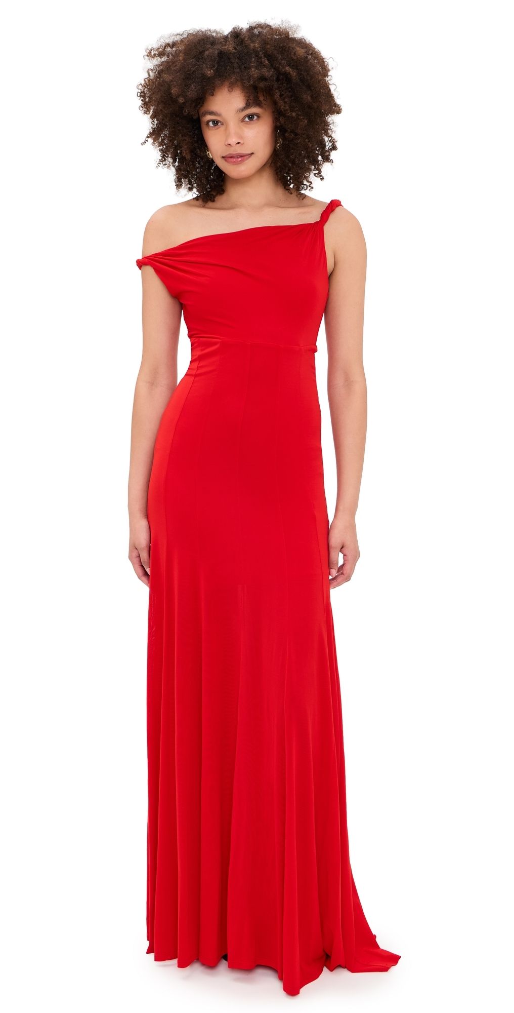 ALICE + OLIVIA Noelia Twist Strap Maxi Dress Chili Pepper 0